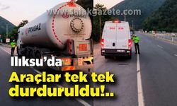 Trafik ekiplerinden uygulama! Araçlar tek tek durduruldu