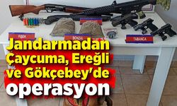Jandarmadan Çaycuma, Ereğli ve Gökçebey'de operasyon; 3 tutuklu