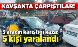 Karabük'te 3 aracın karıştığı kaza: 5 kişi yaralandı