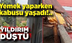 Kilimli'de yıldırım dehşeti; bir ev hasar gördü