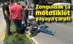 Zonguldak'ta motosiklet yayaya çarptı