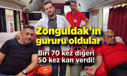 Zonguldak’ın gururu oldular… Biri 70 kez diğeri 50 kez kan verdi!