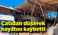 Samanlık çatısını tamir eden usta, çatıdan düşerek hayatını kaybetti