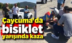 Çaycuma'da 30 kilometrelik bisiklet yarışında görülmez kaza