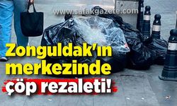 Zonguldak'ın merkezinde çöp rezaleti!