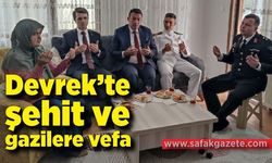 Devrek’te şehit ve gazilere vefa