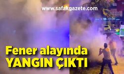 Fener alayında çıkan yangına sağlık ekipleri müdahale etti