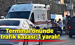 Terminal önünde trafik kazası: 1 yaralı!