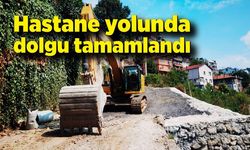 Hastane yolunda dolgu tamamlandı