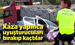 Polisin dur ihtarına uymayıp kaçan 3 kişiden biri kaza yapınca yakalandı