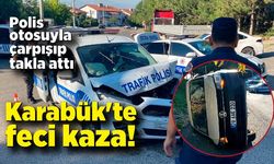 Karabük'te feci kaza! Polis otosuyla çarpıştı