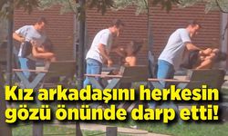 Kız arkadaşı herkesin gözü önünde böyle darp etti, ardından kaçtı