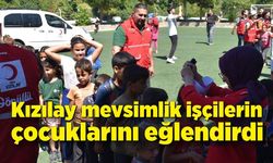 Kızılay mevsimlik işçilerin çocuklarını eğlendirdi