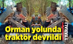 Traktör devrildi: 1 yaralı