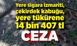 Yere sigara izmariti, çekirdek kabuğu ve tükürene 14 bin 407 tl ceza