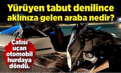 Kamyona çarpan Tofaş otomobilin çatısı uçtu: 3 ağır yaralı