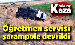 Öğretmen servisi şarampole devrildi: 10 yaralı