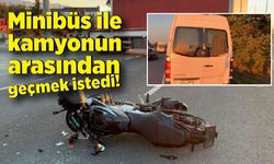 Yolcu minibüsüne motosiklet çarptı: 1 yaralı