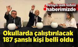 Okullarda çalıştırılacak 187 şanslı kişi belli oldu; İşte liste