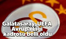 Galatasaray, UEFA Avrupa Ligi kadrosu belli oldu