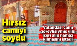 Hırsızın pişkinliği 'pes' dedirtti; Camiyi soydu