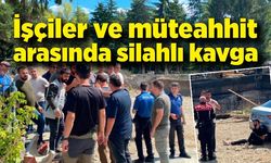 İşçiler ve müteahhit arasında çıkan kavgada kan aktı