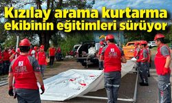 Kızılay arama kurtarma ekibinin eğitimleri devam ediyor