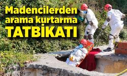 Madencilerden arama kurtarma tatbikatı