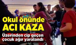 Okul önünde acı kaza: Üzerinden cip geçen çocuk ağır yaralandı