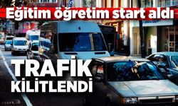 Eğitim öğretim start aldı trafik kitlendi