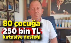 80 çocuğa 250 bin TL kırtasiye desteği