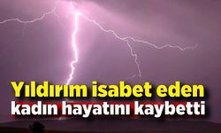 Yıldırım isabet eden kadın hayatını kaybetti