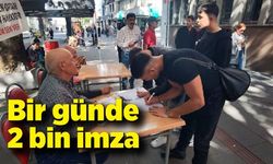 Bir öğün ücretsiz yemek kampanyasına bir günde 2 bin imza