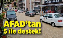 AFAD’tan 5 ile destek!