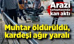 Arazi tartışmasında kan aktı, muhtar öldürüldü, kardeşi ağır yaralı