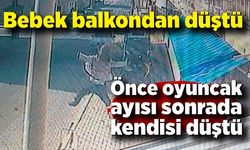 Bebek balkondan düştü, o anlar kamerada