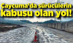 Çaycuma’da sürücülerin kabusu olan yol: Vatandaşlardan yetkililere çağrı!