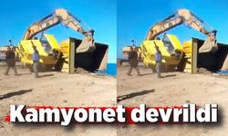 Karadeniz Ereğli ilçesinde kamyonet devrildi