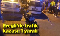 Ereğli’de motosiklet ile otomobil çarpıştı