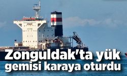 Zonguldak'ta yük gemisi karaya oturdu