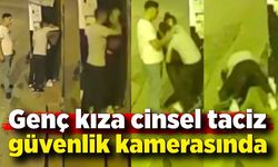 Genç kıza cinsel taciz güvenlik kamerasında