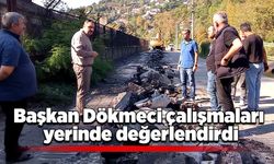 Başkan Dökmeci çalışmaları yerinde değerlendirdi