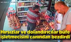 Hırsızlar ve dolandırıcılar büfe işletmecisini canından bezdirdi