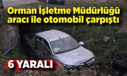 Orman İşletme Müdürlüğü aracı ile otomobil çarpıştı: 6 yaralı