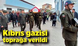 Kıbrıs gazisi toprağa verildi