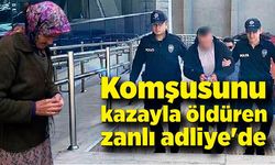 Komşusunu kazayla öldüren zanlı adliye'de