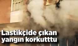 Lastikçide çıkan yangın korkutttu