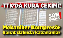 Mekaniker Kompresör Sanat dalı  isimleri belli oldu