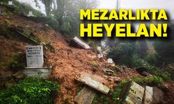 Mezarlıkta heyelan!