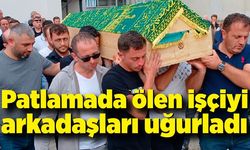 Patlamada ölen işçi arkadaşlarının omzunda toprağa verildi